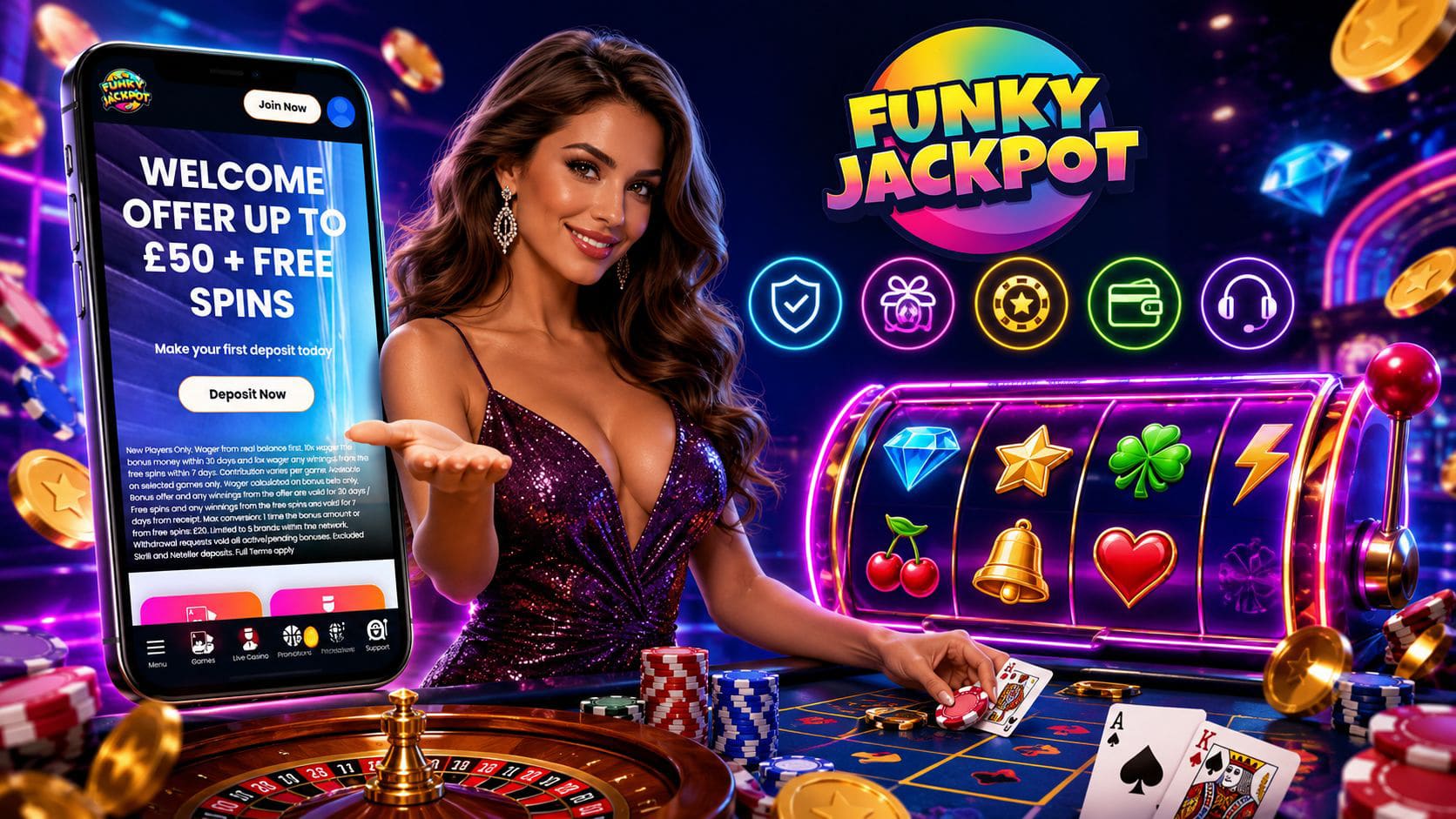 Funky Jackpot Casino Review - Welcome Bonus Mobile Casino Slots Free Spins Offers and More | SistersSites.co.uk Funky Jackpot Casino Review - Welcome Bonus Mobile Casino Slots Free Spins Offers and More