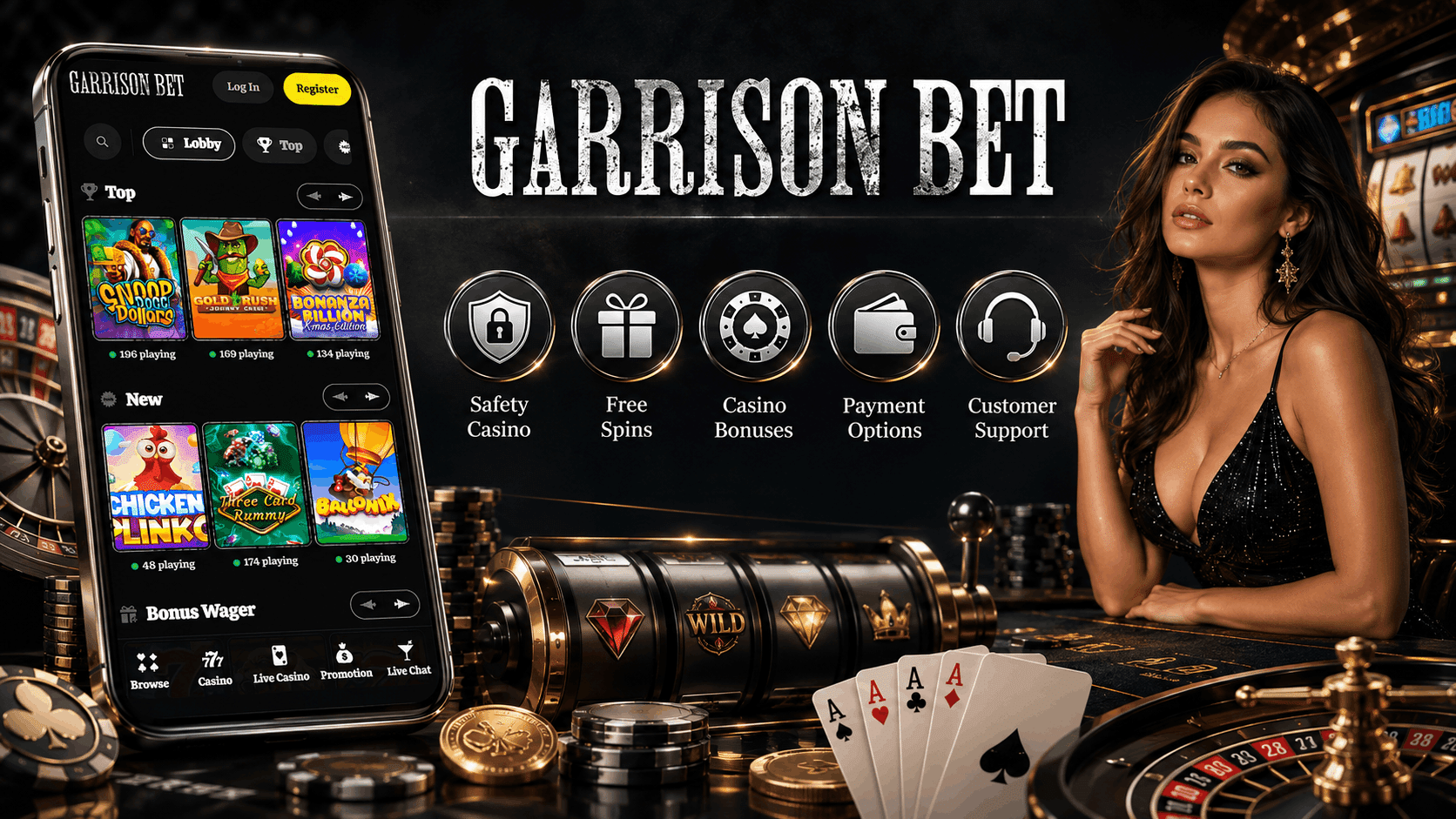Garrison Bet Review - Welcome Bonuses Mobile Casino Slot Games Alternatives Payments and More | SistersSites.co.uk Garrison Bet Review - Welcome Bonuses Mobile Casino Slot Games Alternatives Payments and More