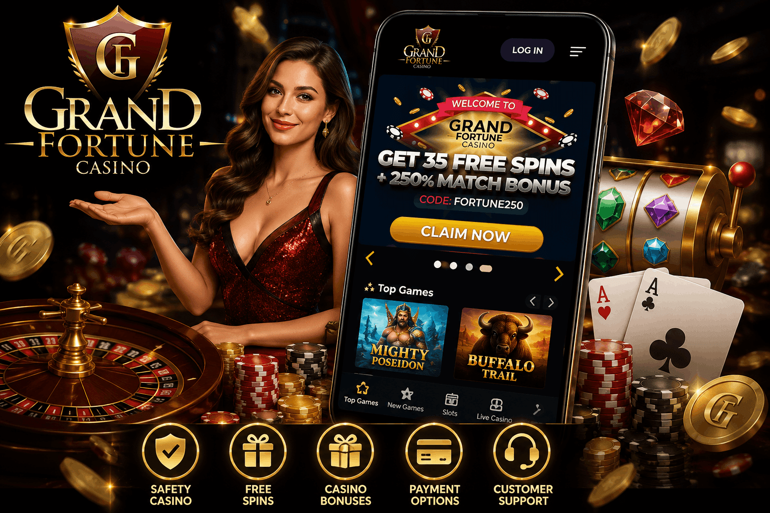 Grand Fortune Casino Review - Welcome Bonuses Mobile App Casino Games Slots and More | SistersSites.co.uk Grand Fortune Casino Review - Welcome Bonuses Mobile App Casino Games Slots and More