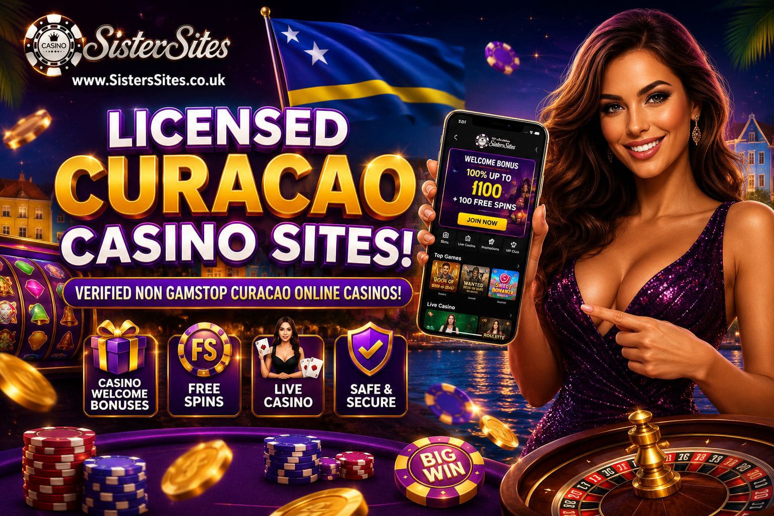 Licensed Curacao Casino Sites - Verified Non GamStop Curacao Online Casinos and Welcome Bonuses | SistersSites.co.uk Licensed Curacao Casino Sites - Verified Non GamStop Curacao Online Casinos and Welcome Bonuses