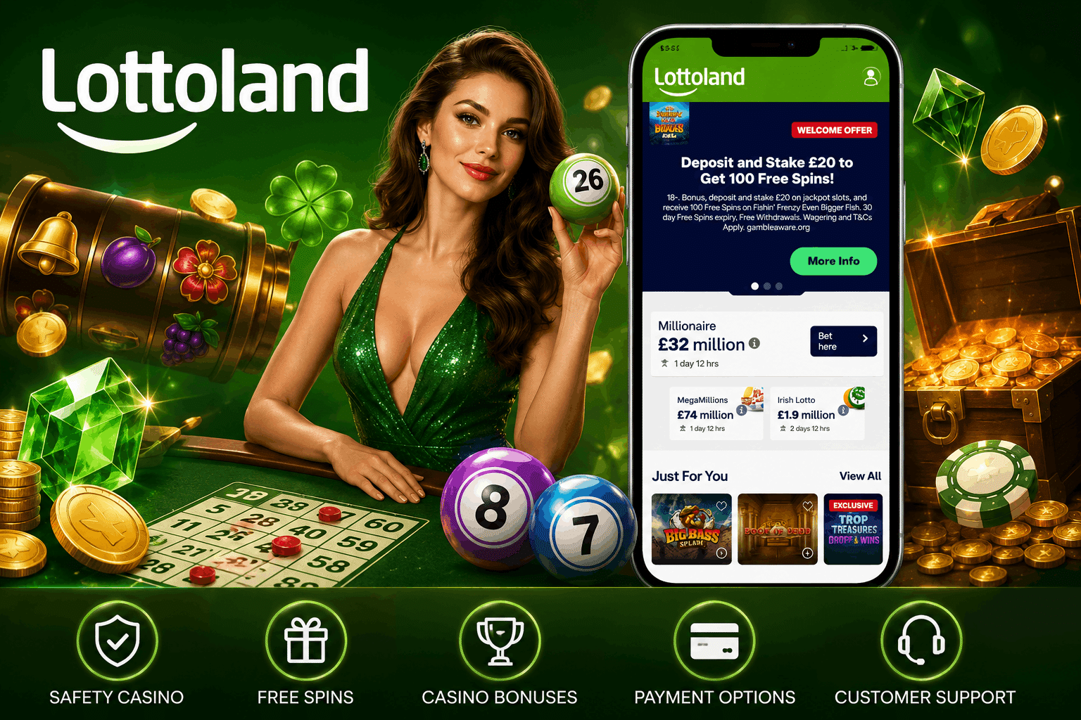 LottoLand Review - LottoLand Casino Welcome Bonuses Mobile App Casino Games Lottery and More | SistersSites.co.uk LottoLand Review - LottoLand Casino Welcome Bonuses Mobile App Casino Games Lottery and More