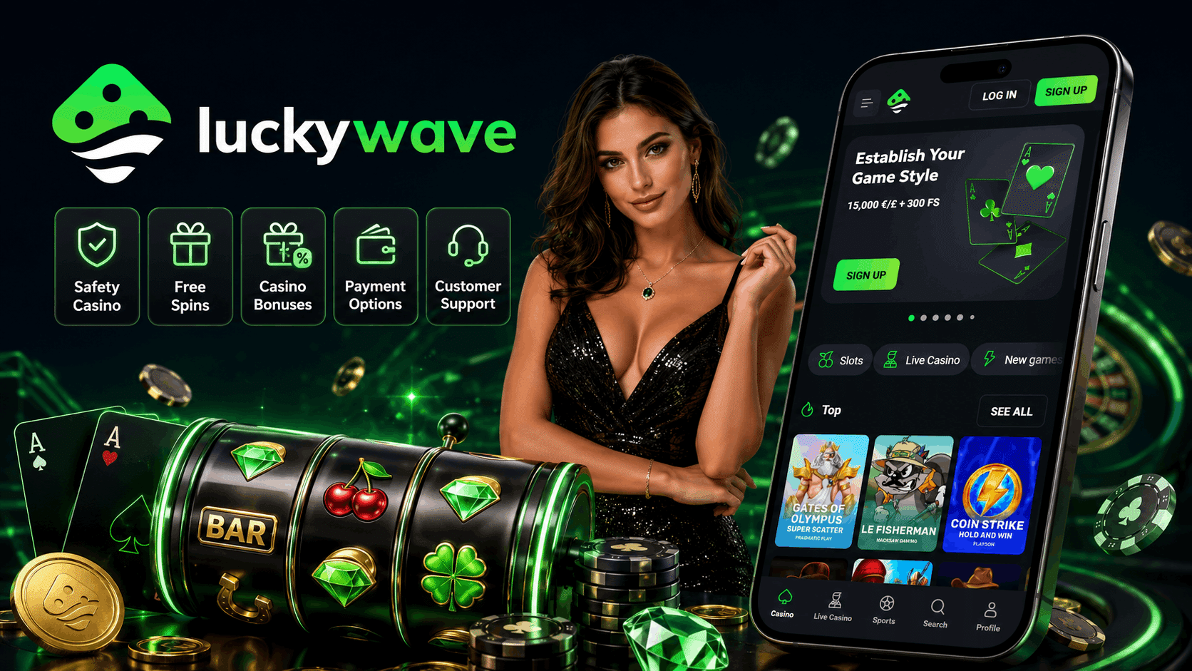 LuckyWave Casino Review - Welcome Bonuses Mobile Casino Games Safety Alternative and More | SistersSites.co.uk LuckyWave Casino Review - Welcome Bonuses Mobile Casino Games Safety Alternative and More
