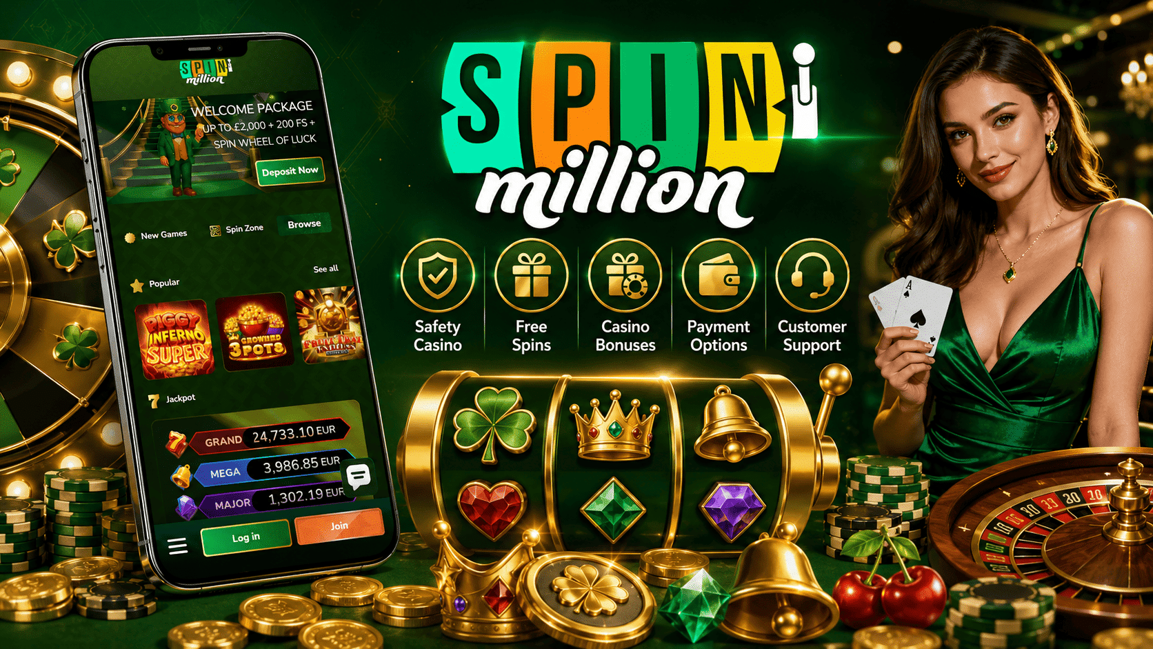 Spin Million Casino Review - Welcome Bonus Mobile Casino Slots Free Spins and More | SistersSites.co.uk Spin Million Casino Review - Welcome Bonus Mobile Casino Slots Free Spins and More