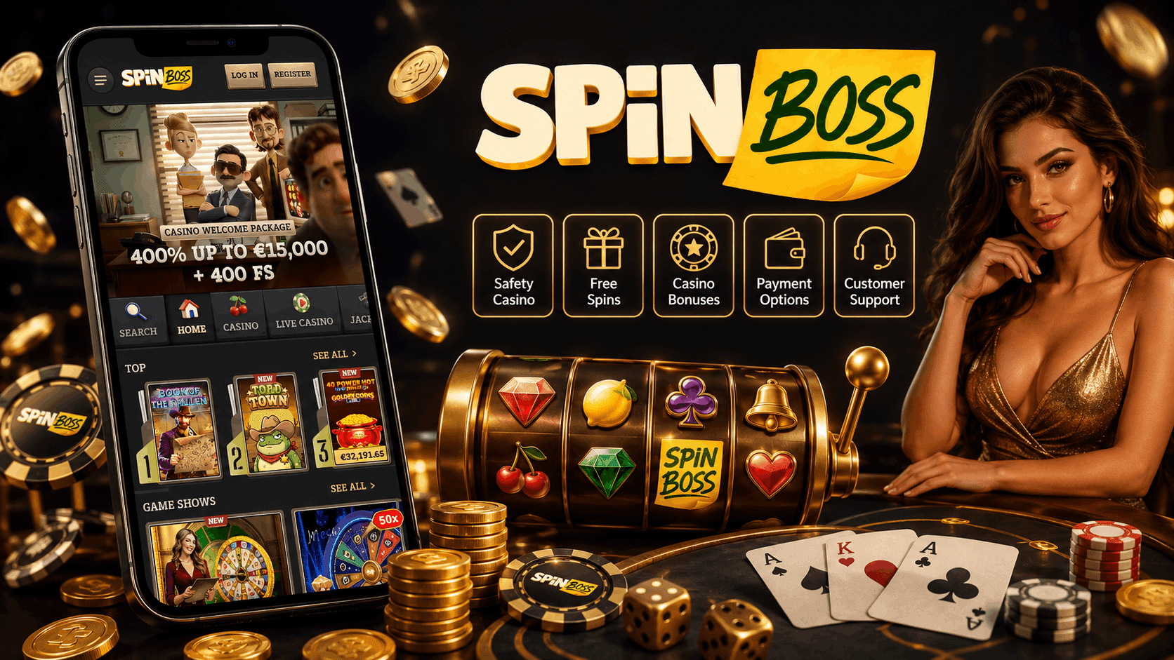 SpinBoss Casino Review - Welcome Bonuses Mobile Casino Games Safety Alternative and More | SistersSites.co.uk SpinBoss Casino Review - Welcome Bonuses Mobile Casino Games Safety Alternative and More