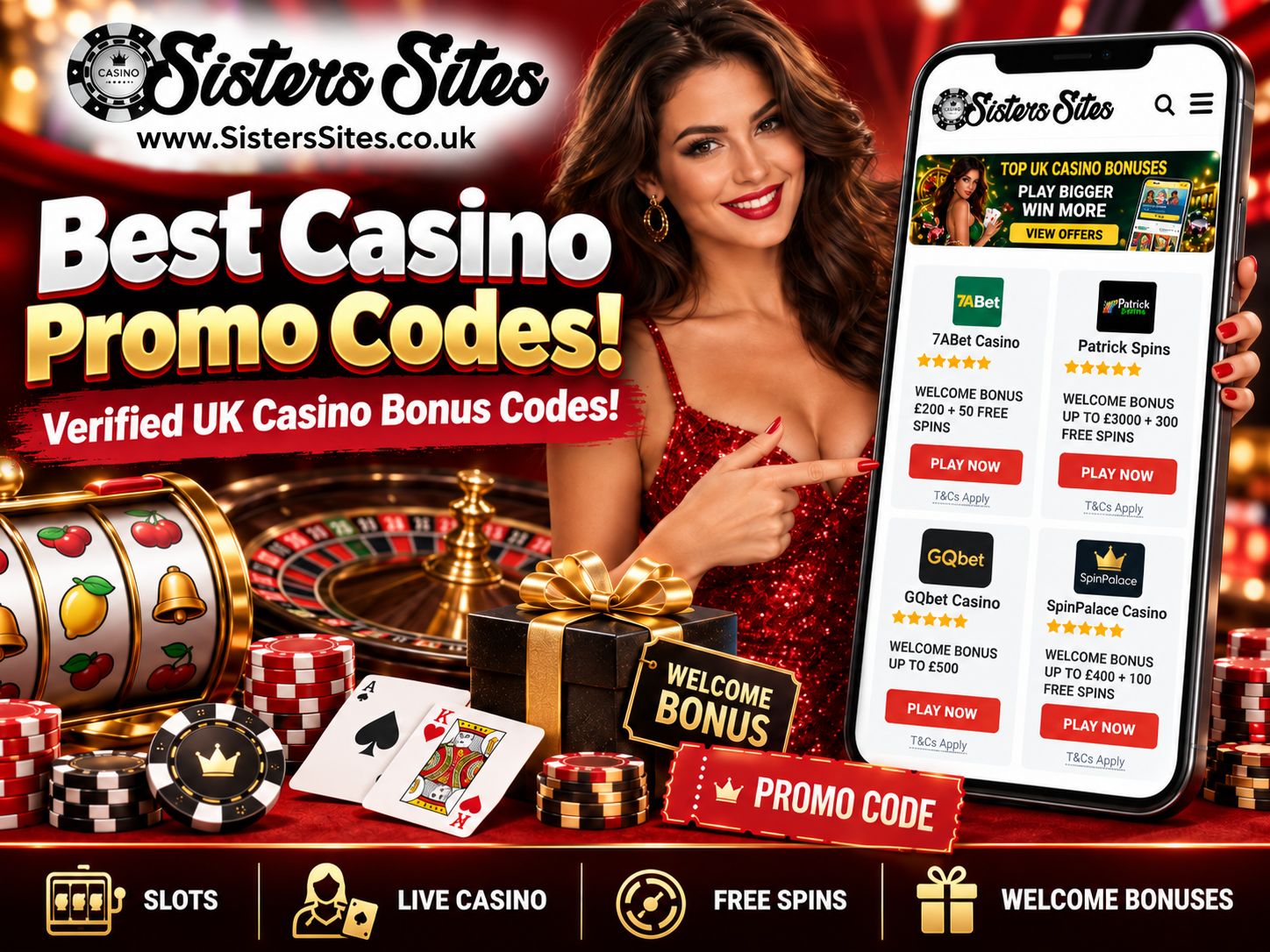 Casino Promo Codes - Verified UK Casino Bonus Codes for New Customers | SistersSites.co.uk Casino Promo Codes - Verified UK Casino Bonus Codes for New Customers