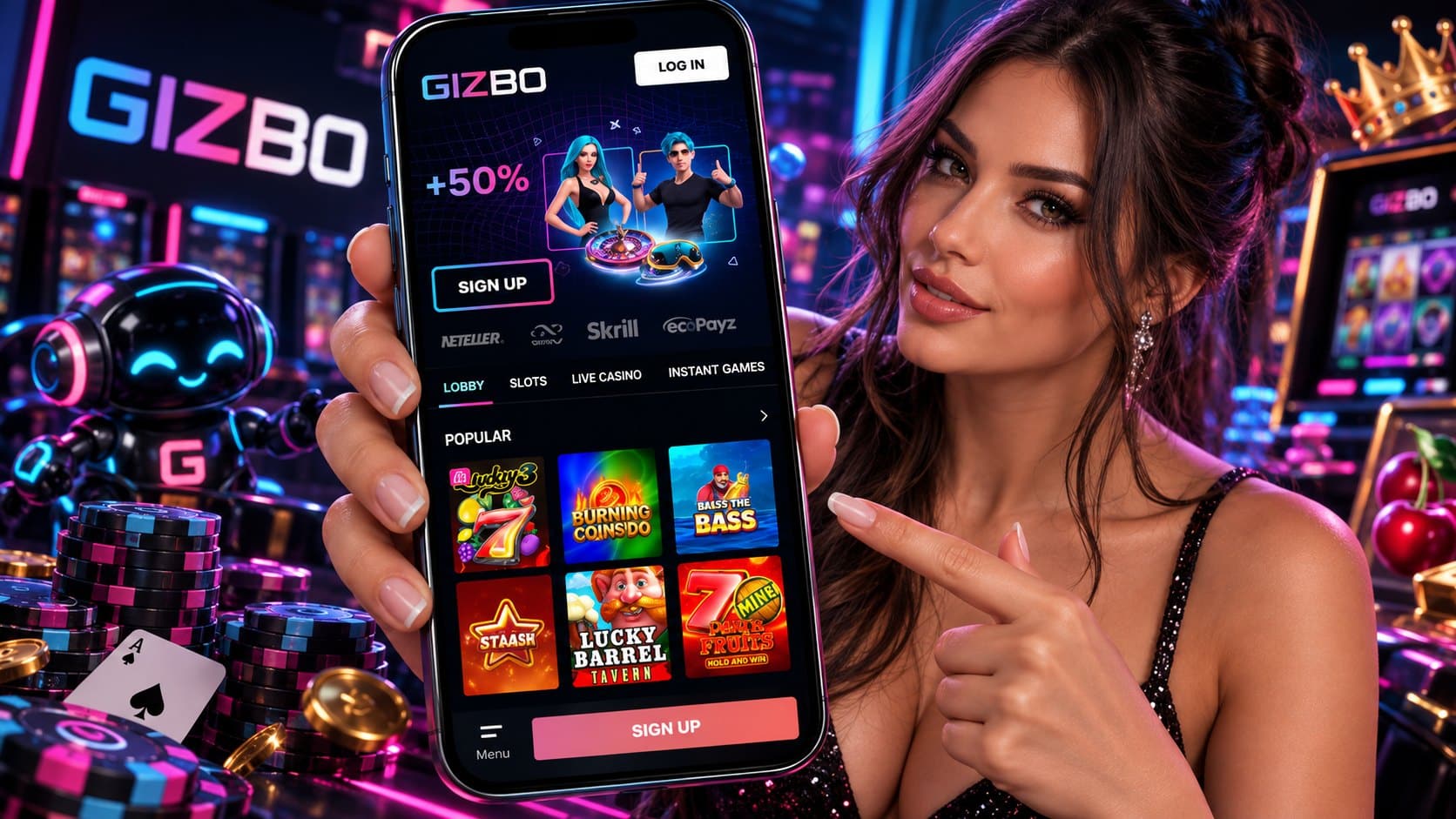 Gizbo Casino Review - Welcome Bonus Mobile Casino Slots Free Spins Alternative and More | SistersSites.co.uk Gizbo Casino Review - Welcome Bonus Mobile Casino Slots Free Spins Alternative and More