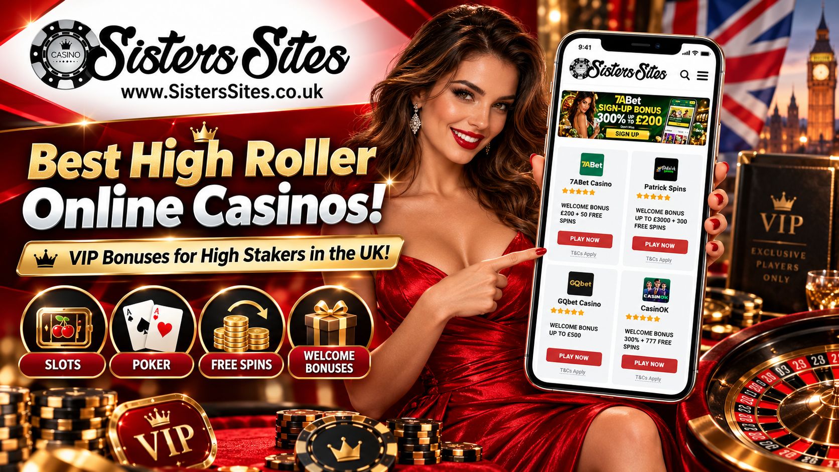 High Roller Online Casinos - VIP High Roller Casino Bonuses for High Stakers in the UK | SistersSites.co.uk High Roller Online Casinos - VIP High Roller Casino Bonuses for High Stakers in the UK