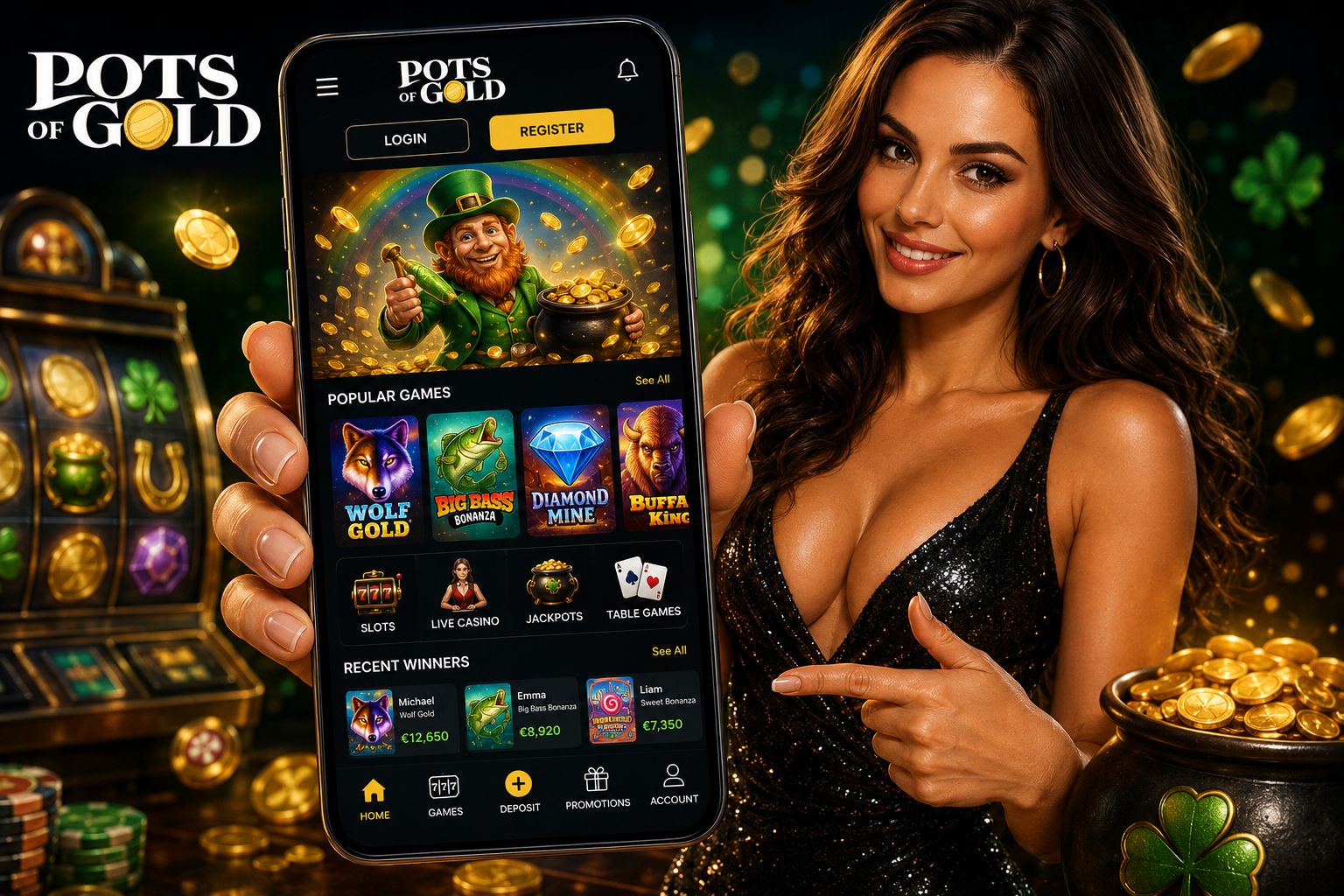Pots of Gold Casino Review - Welcome Bonus Mobile App Slots Games and Free Spins | SistersSites.co.uk Pots of Gold Casino Review - Welcome Bonus Mobile App Slots Games and Free Spins