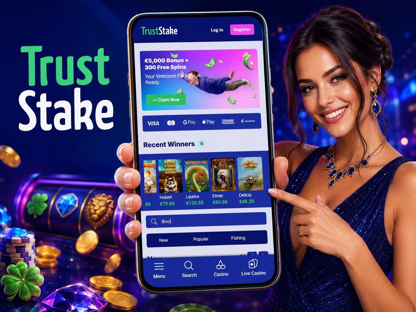 Trust Stake Casino Review - Welcome Bonus Mobile App Slots Free Spins and More | SistersSites.co.uk Trust Stake Casino Review - Welcome Bonus Mobile App Slots Free Spins and More