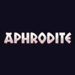 Aphrodite Casino | SistersSites.co.uk Stylized title reading 'APHRODITE' in pale pink gradient letters on a dark background, like a header graphic.